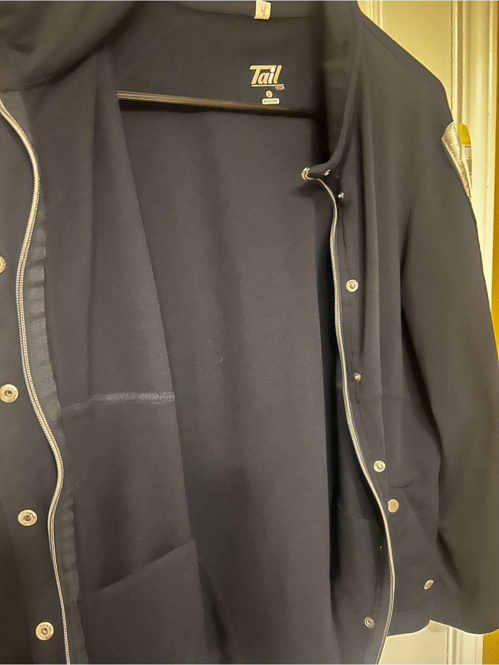 Tail Tech ThermoCool Pro Performance Jacket Black Silver Golf Tennis, Size L - Picture 5 of 12